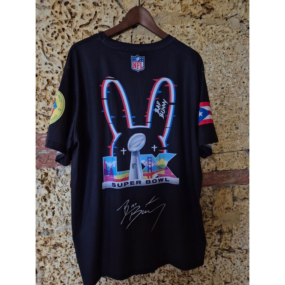 Bad Bunny Super Bowl LX Puerto Rico NFL Benito Bowl T-Shirt Black Men's XL